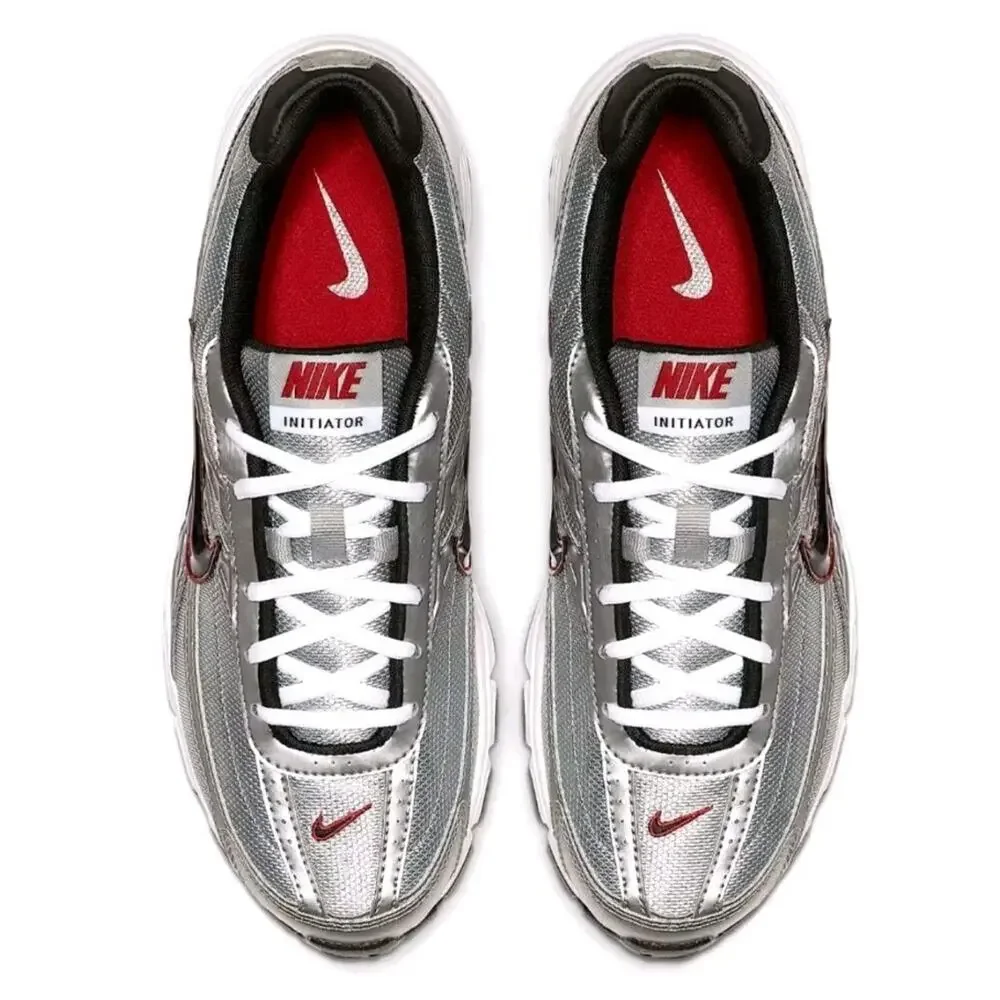 Nike Initiator Metallic Silver Black White Sneaker Men's Size 11 394055-001